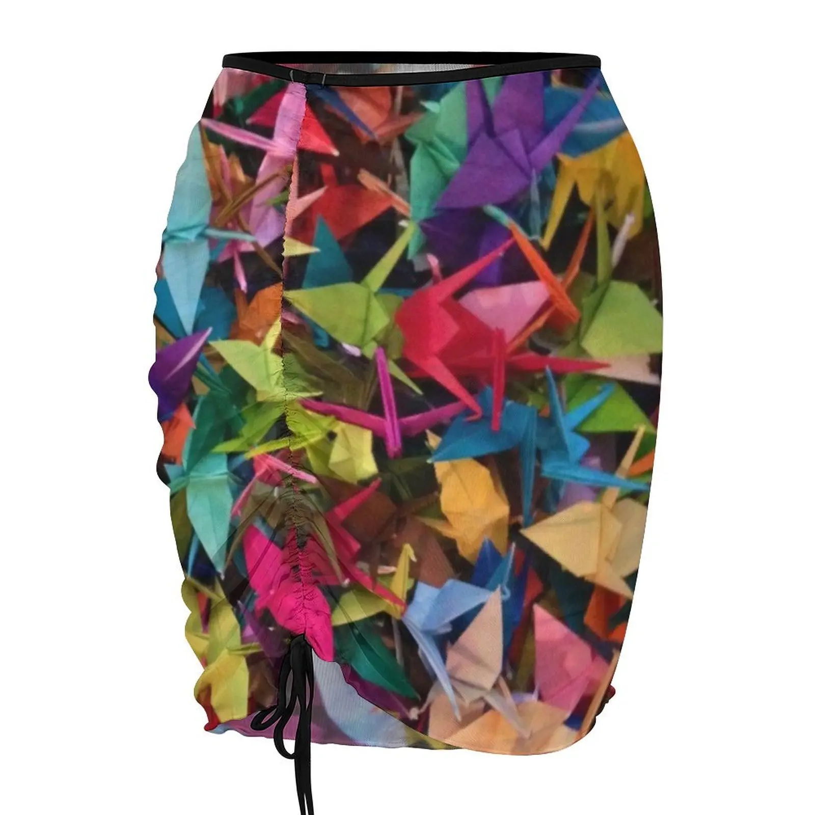 Paper Cranes Beach Skirt korean clothes ladies Woman clothing korean fashion