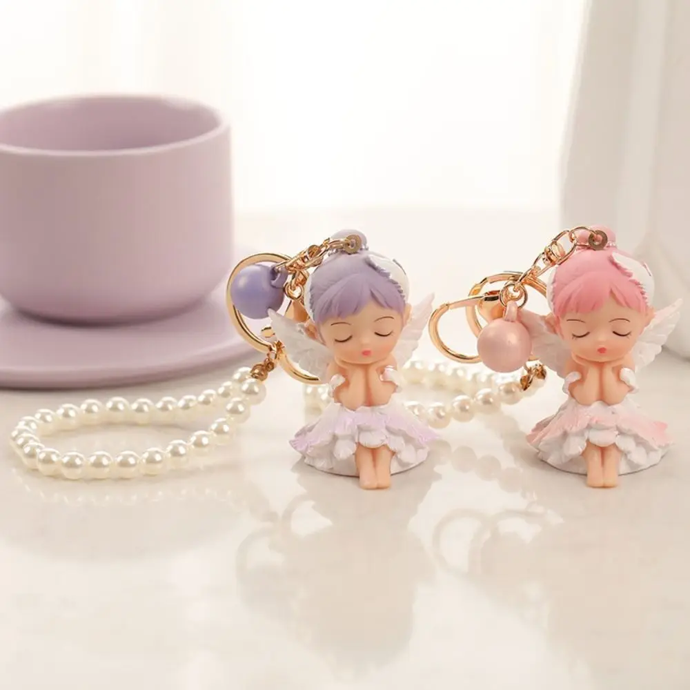 Key Buckle Sleeping Angel Angel Delicate Keyring Cute Cartoon Guardian Bella Keychain Kawaii Creative Backpack Charm