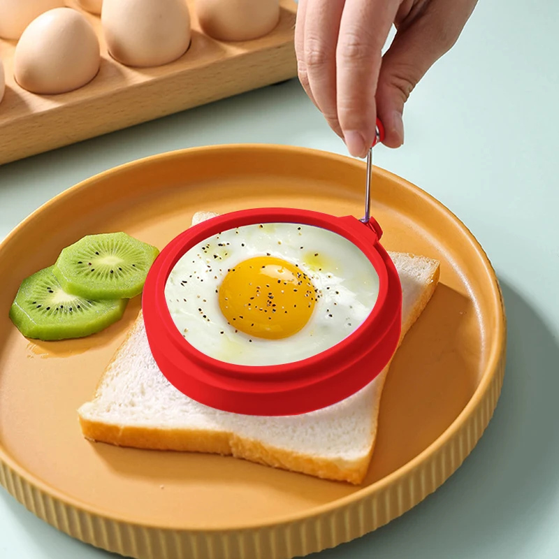 

1PC food-grade silicone egg pan; round egg pan; non-stick pan for frying eggs and pancakes