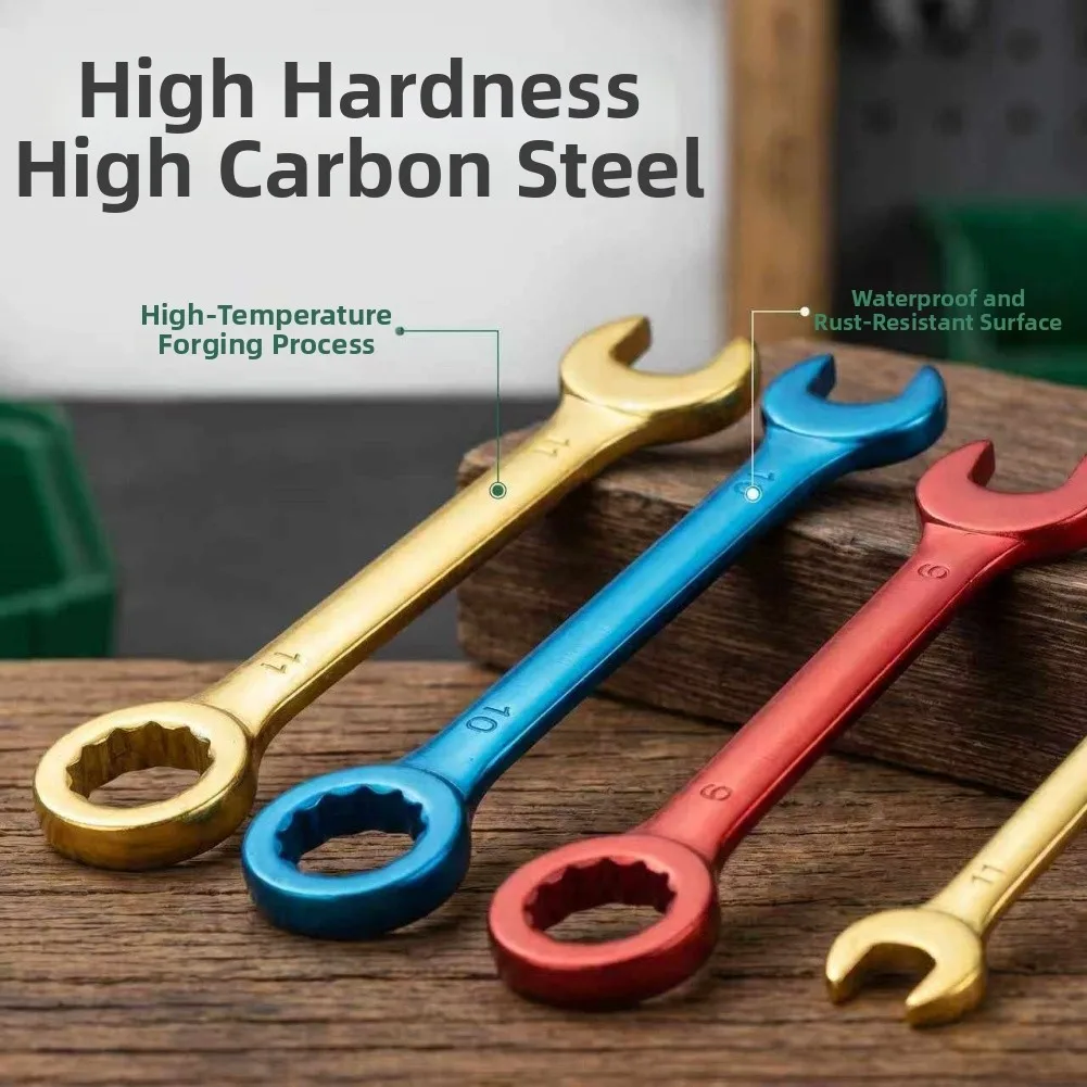 10pc FOR Mini Combination Wrench Set For Metric And SAE Sizes Open And Box End Hand Tool Kit For Precision Repair Work