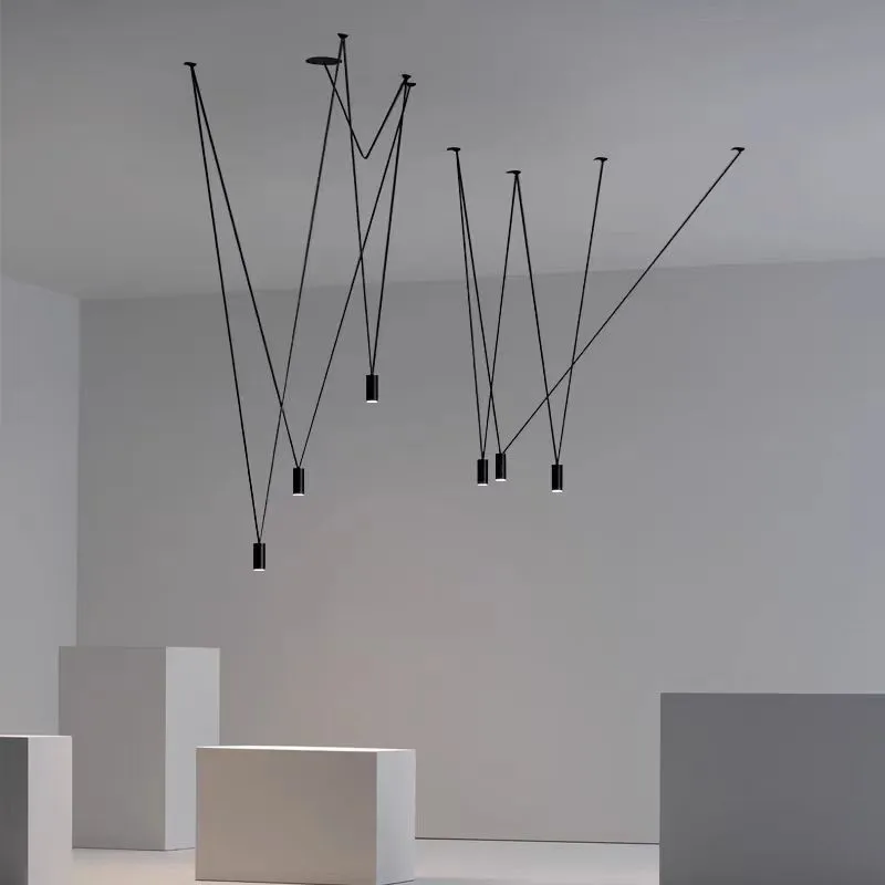 minimalista linha preta lampada artistica luz led hanglamp artistico designer quarto industrial loft mesa de jantar diy 01