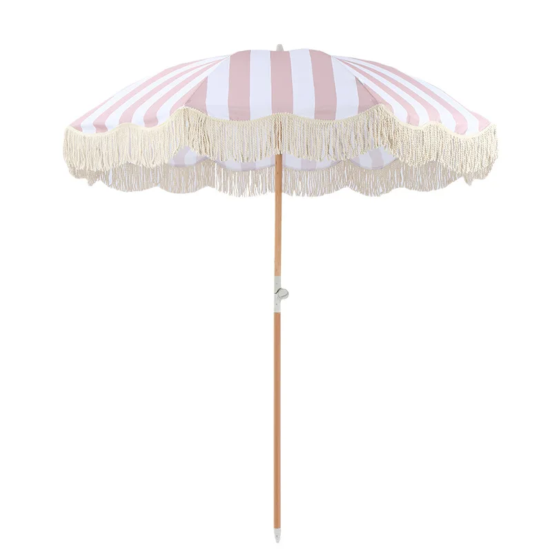 Courtyard umbrella landscape large umbrella outdoor fringed beach umbrella