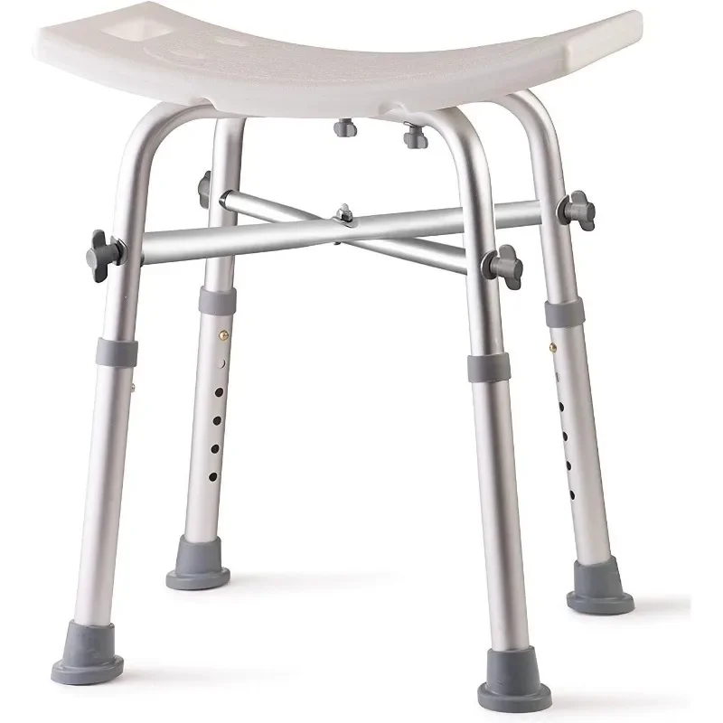 

Adjustable Bath Chair with Unique Heavy Duty Crossbar Supports, Shower Stool, Bathroom Chair, Safety Handicap Shower Chair