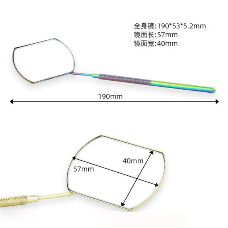 Specchio per ciglia Specchio con manico lungo con ingrandimento grande per controllare lo strumento per il trucco di bellezza dell'estensione delle ciglia finte