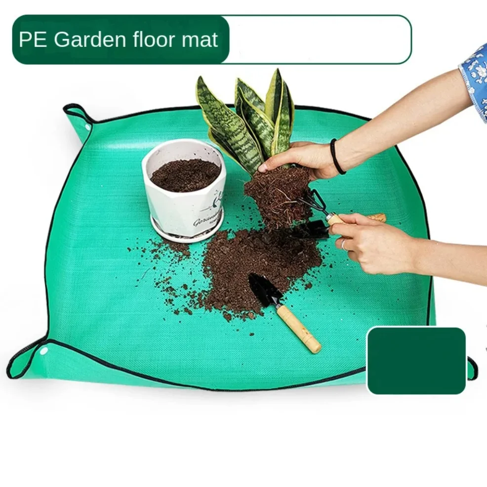 

50*50cm Flower Pots Transplanting Mats Gardening Planting Mat Pe Plant Repotting Mat Foldable Waterproof Gardening Potting Pad