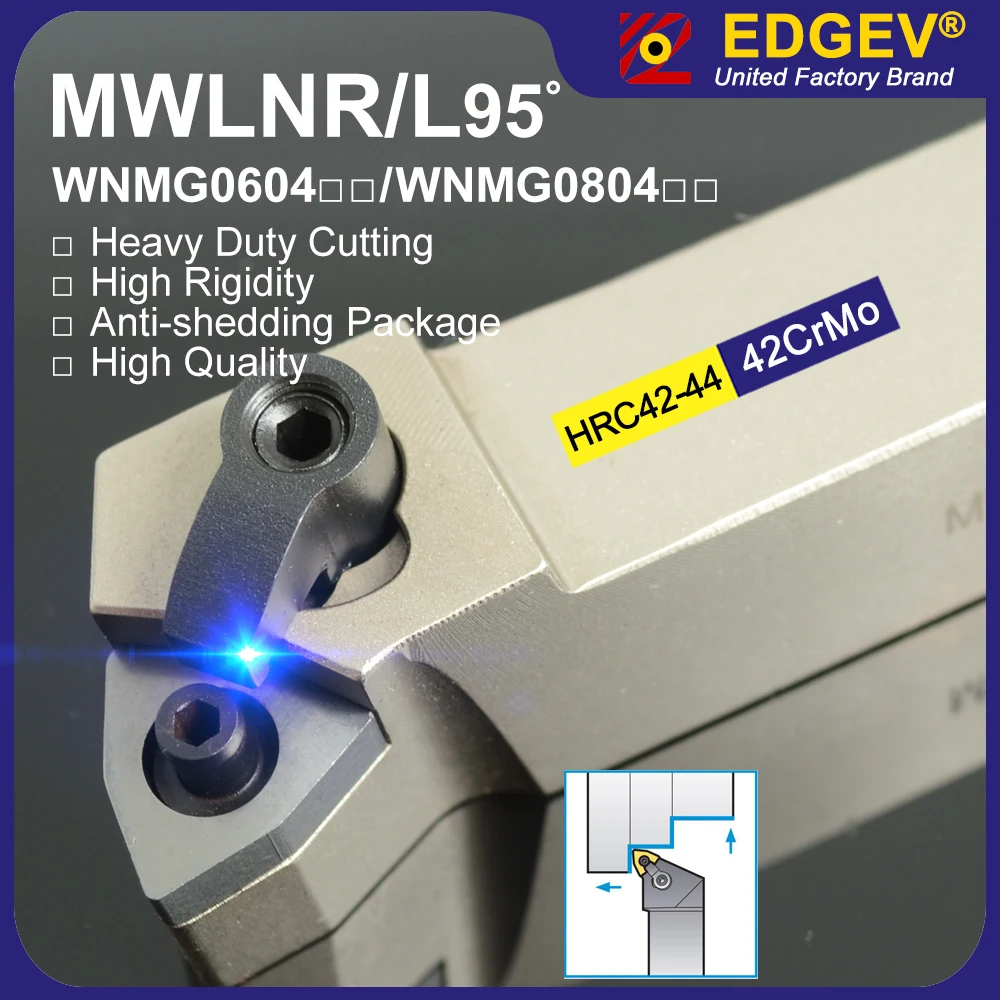EDGEV MWLNR1616H08 MWLNR2020K08 MWLNR2525M08 MWLNL2020K08 MWLNL2525M08 MWLNR2020K06 MWLNL آلة خرط تعمل بالتحكم الرقمي بواسطة الحاسوب القاطع أداة حامل WNMG