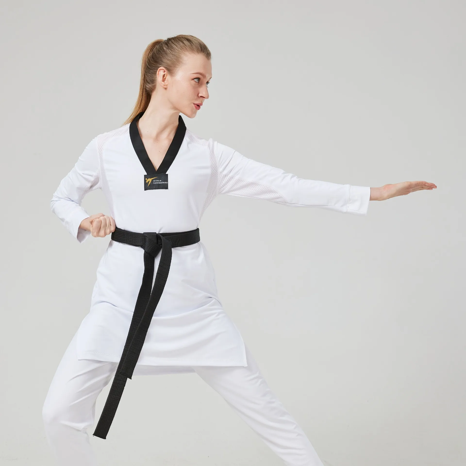 Uniformes profesionales de competición de Taekwondo de secado rápido, elásticos, ultraligeros, ajustados, nueva versión extendida de personalización