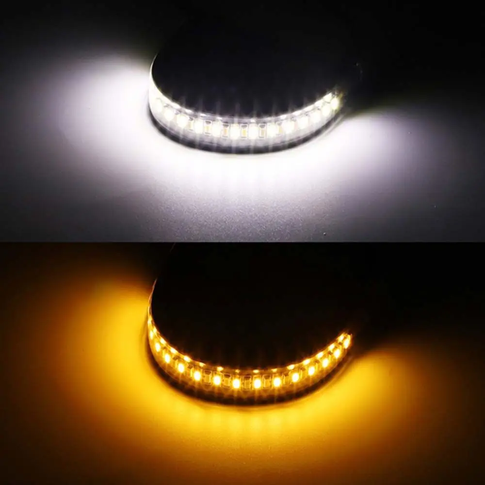 

Flashing blinker Amber White Ring Fork Strip Lamp LED Daytime Running Lamp Motor Flasher Light Motorcycle Turn Signal Light