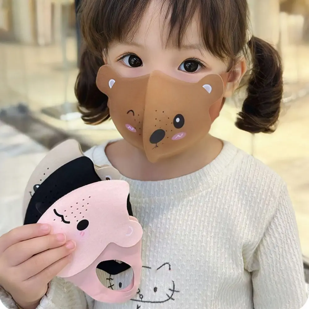 New Cartoon Kids 3D Mask Winter Warm Breathable Children's Mask Soft Windproof Printed Face Cover