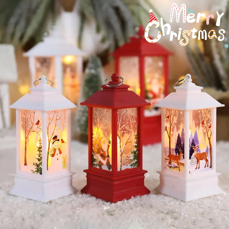 Gift Christmas Light Table Lamp Decorate Lights for Christmas Presents Santa Snowman Reindeer Lanterns Christmas Led Decoration