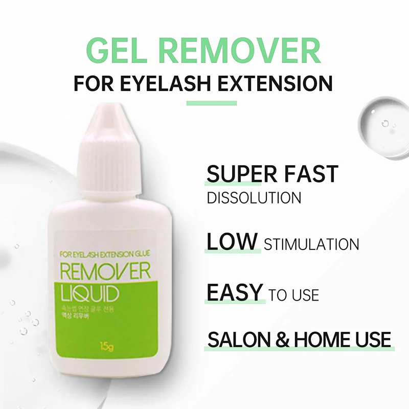 2ชิ้น/ล็อต Original Korea Liquid Gel Remover สำหรับขนตาถอดขนตาสุขภาพความงามแต่งหน้าเครื่องมือ15G