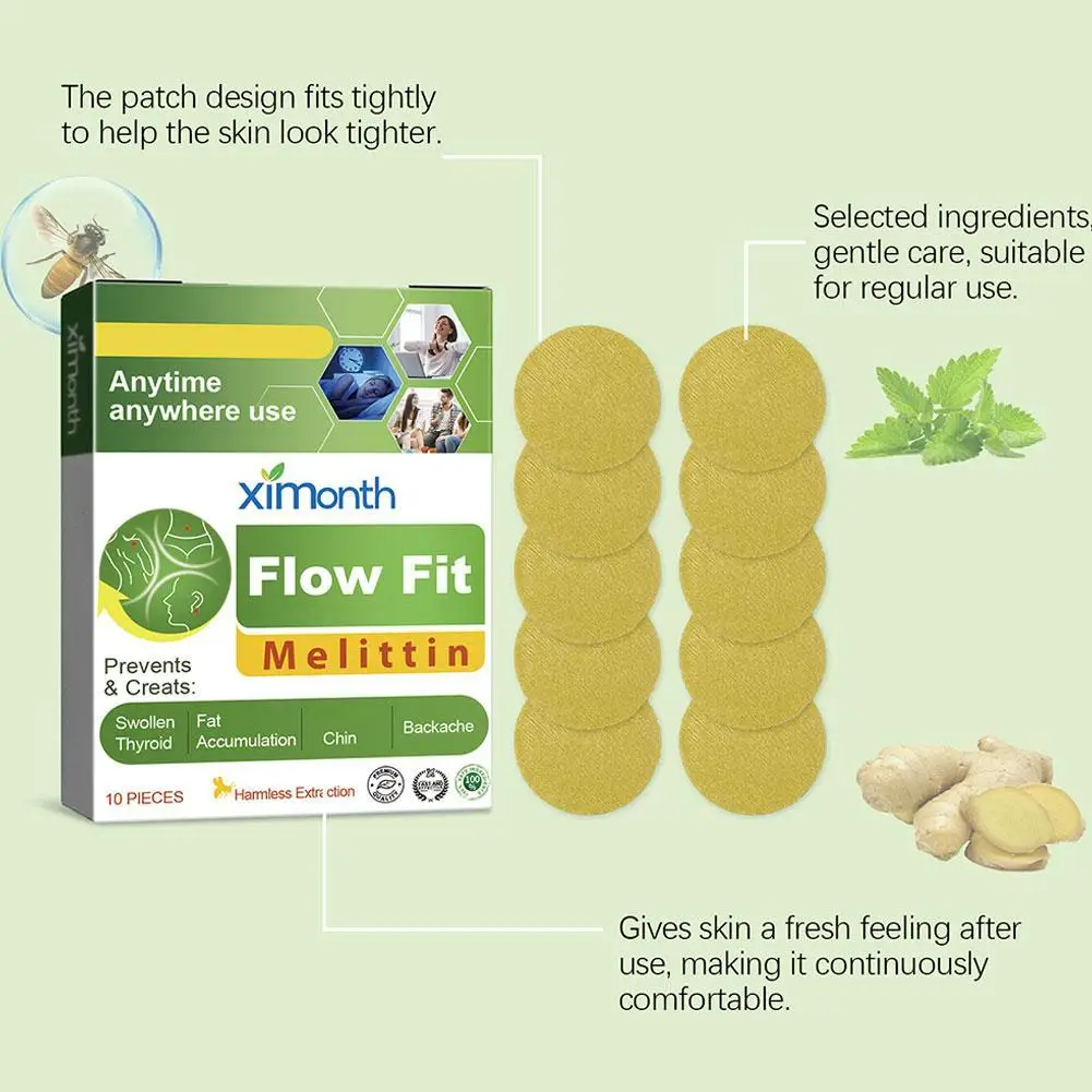 

10 Pcs Extra Strong Fat Burning Patch Thin Arm Patch Fat-removing Bee Poison Drainage Slimming Patch New
