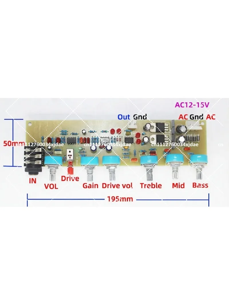 Guitar Amp Preamp Board Overload Distortion Driver Tone Shaping Module