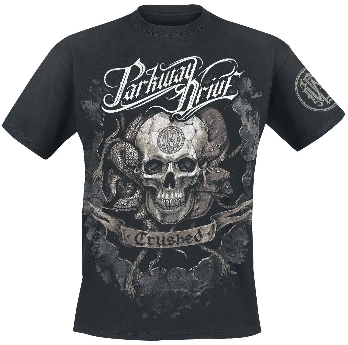 Parkway Drive Double-Sided Skull Snake Print T-Shirt 100% Cotton Soft Breathable Unisex Streetwear Tee Men Women Rock Casual