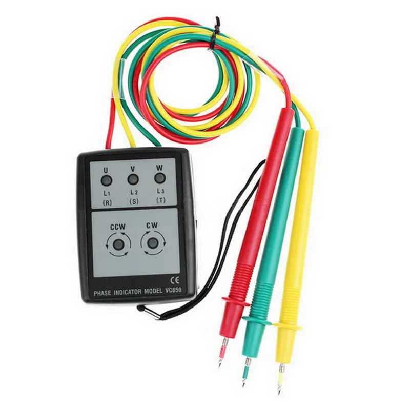 

Brand New SP8030: Smart Digital Phase Rotation Tester with Clear LED Indicator