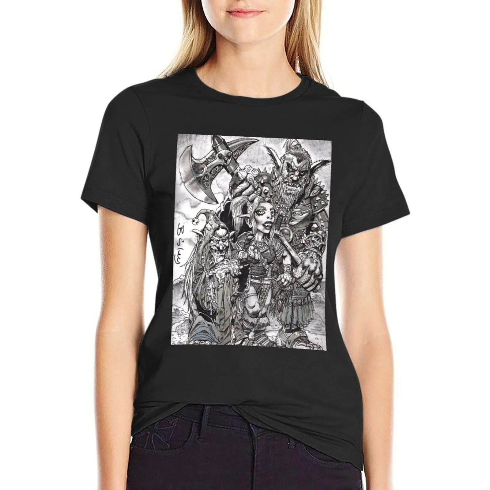 

Goblins by Simon Bisley T-Shirt hippie clothes cute tops white t-shirts for Women