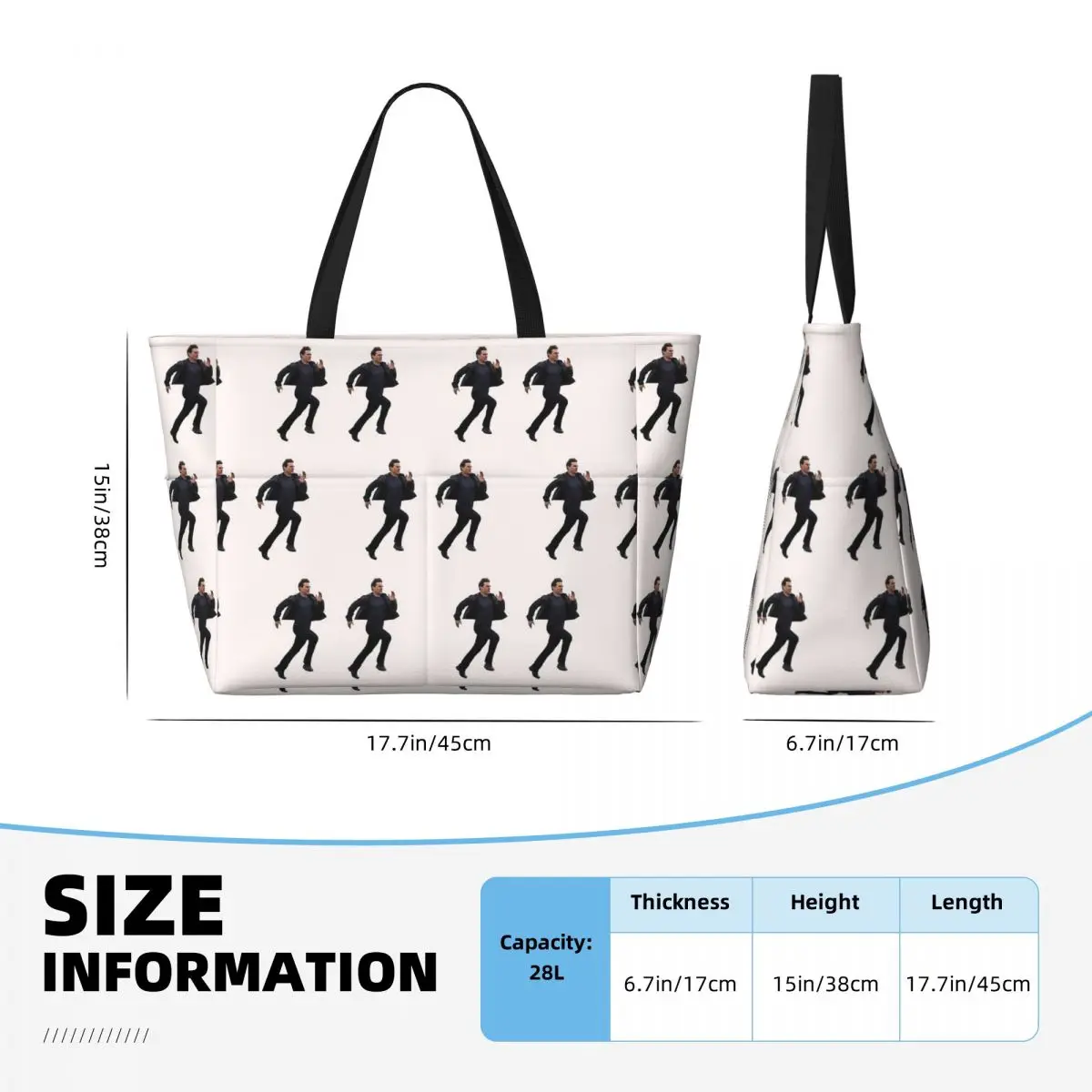 Ethan Hunt Mission Not Impossible pegatina bolso de playa deporte gimnasio Yoga Duffle bolso de mano grande bolso de viaje para mujer bolso de Fitness