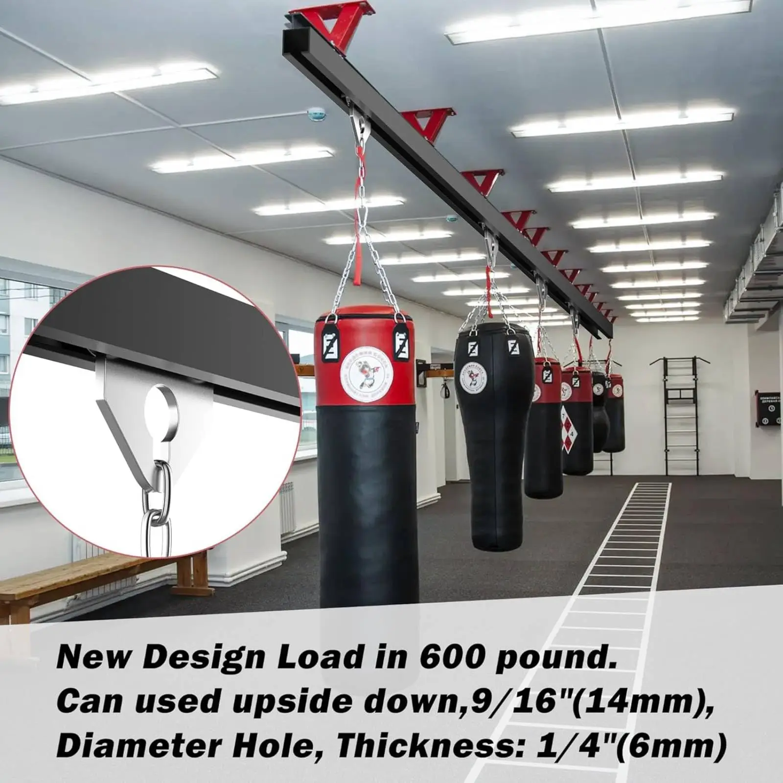 2pcs Duty Triangular Roller Trolley For 1-5/8 Strut Channel Galvanized Steel Silent Sliding Door Pulley Lifting Tool view 5