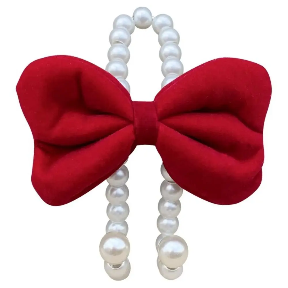 Bowknot Bow Car Hook Elegant Alloy Pearl Car Organizer Clip Car Seat Back Hanger Durable Adorable Bow Knot Car Hook Car Styling