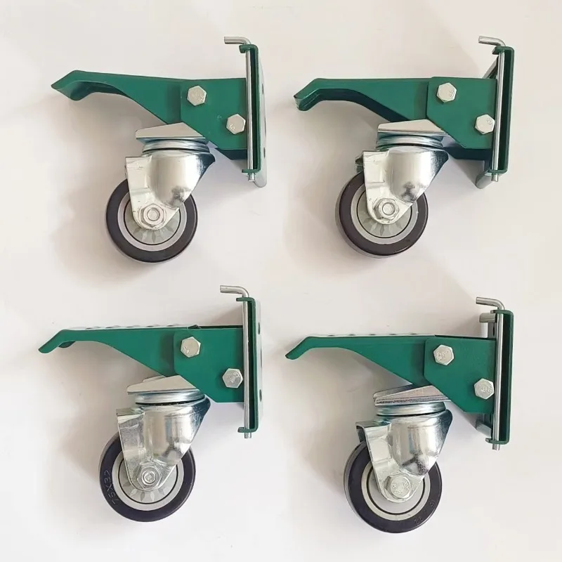 3 inch iron core polyurethane heavy duty casters woodworking table pedal lift casters