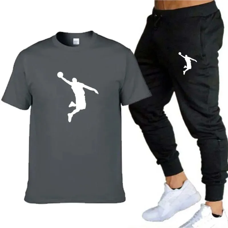 

Summer Men's Sets Fashion Korean Tracksuit Men Short Sleeve T Shirts+sport Shorts Suit Men Casual Men Clothing Mens Joggers Sets