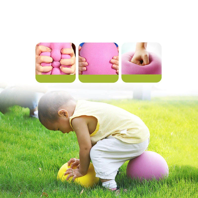 18/21Cm Mute Bal Baby Outdoor Speelgoed Effen Spons Zachte Elastische Bal Kinderen Indoor Sport Ruisonderdrukking Bal ontwikkeling Games