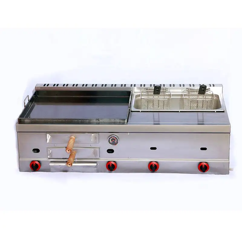 

Commercial Roujiamo machine Gas burning stove Iron plate frying machine Pancake machine stall