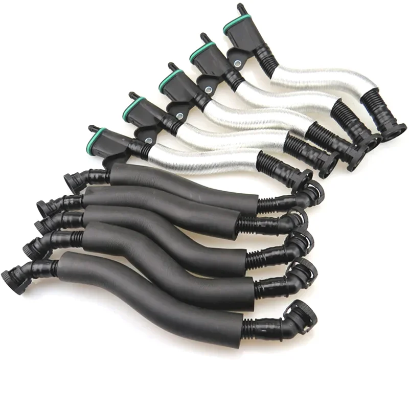 

10Pcs PCV Oil Water Separator Vent Hose Combination For Q5 A3 A4 VW Passat Golf Seat Leon Toledo 06J103221B 06H103226A-X67A