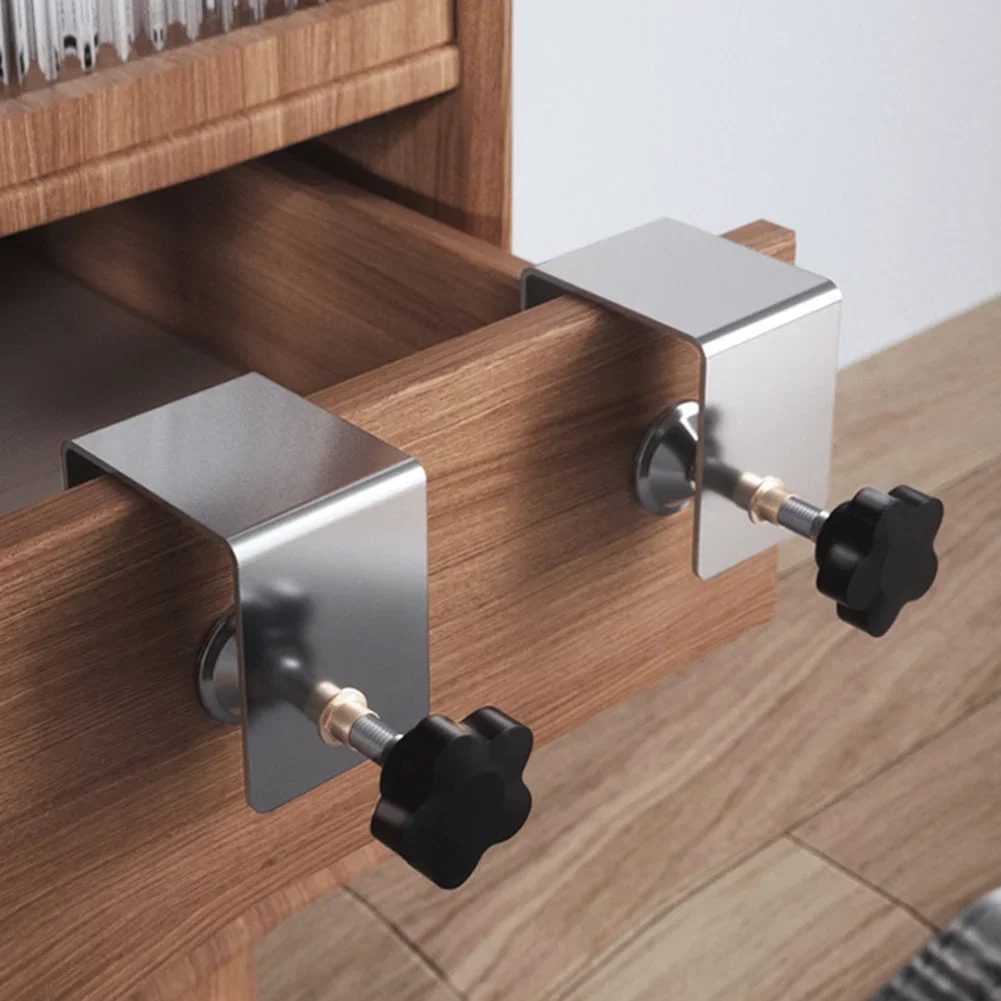 Holzbearbeitung Jig Schrank Werkzeug Home Möbel Zubehör Stahl Schublade Front Installation Klemmen Schublade Panel Clips Werkzeuge