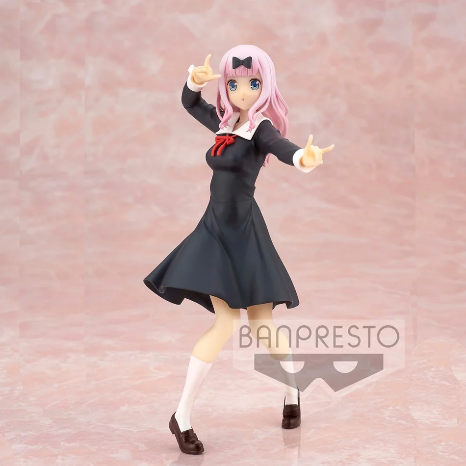 Figurka anime 18 cm Love is War Fujiwara Chika Shinomiya Kaguya Kawaii Girl Figurka Akcji Kolekcjonerski Model Lalka Zabawka Prezent