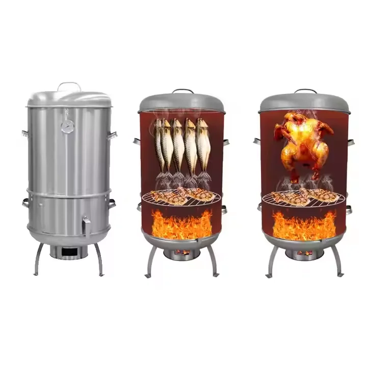 New Multi-functional One-burner Three-in-one Outdoor Courtyard Barbecue Roast Duck Barbecue Hanging Stove Grill