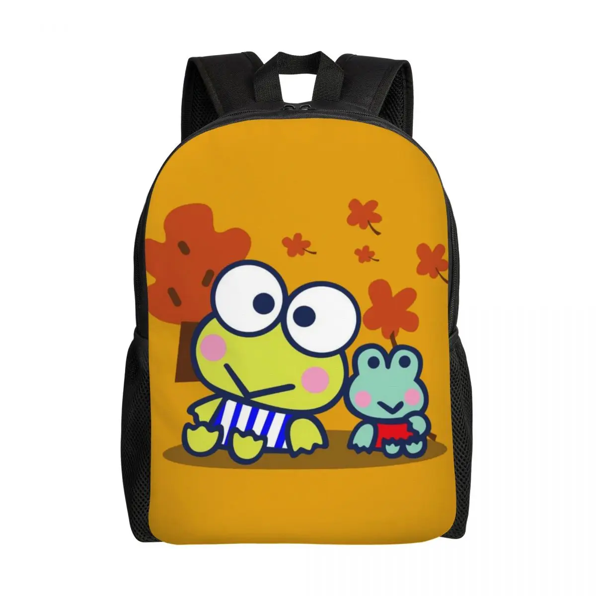 

Custom Funny Cartoon Kero Kero Keroppi Travel Backpack Men Women School Computer Bookbag Comic College Student Daypack Bags
