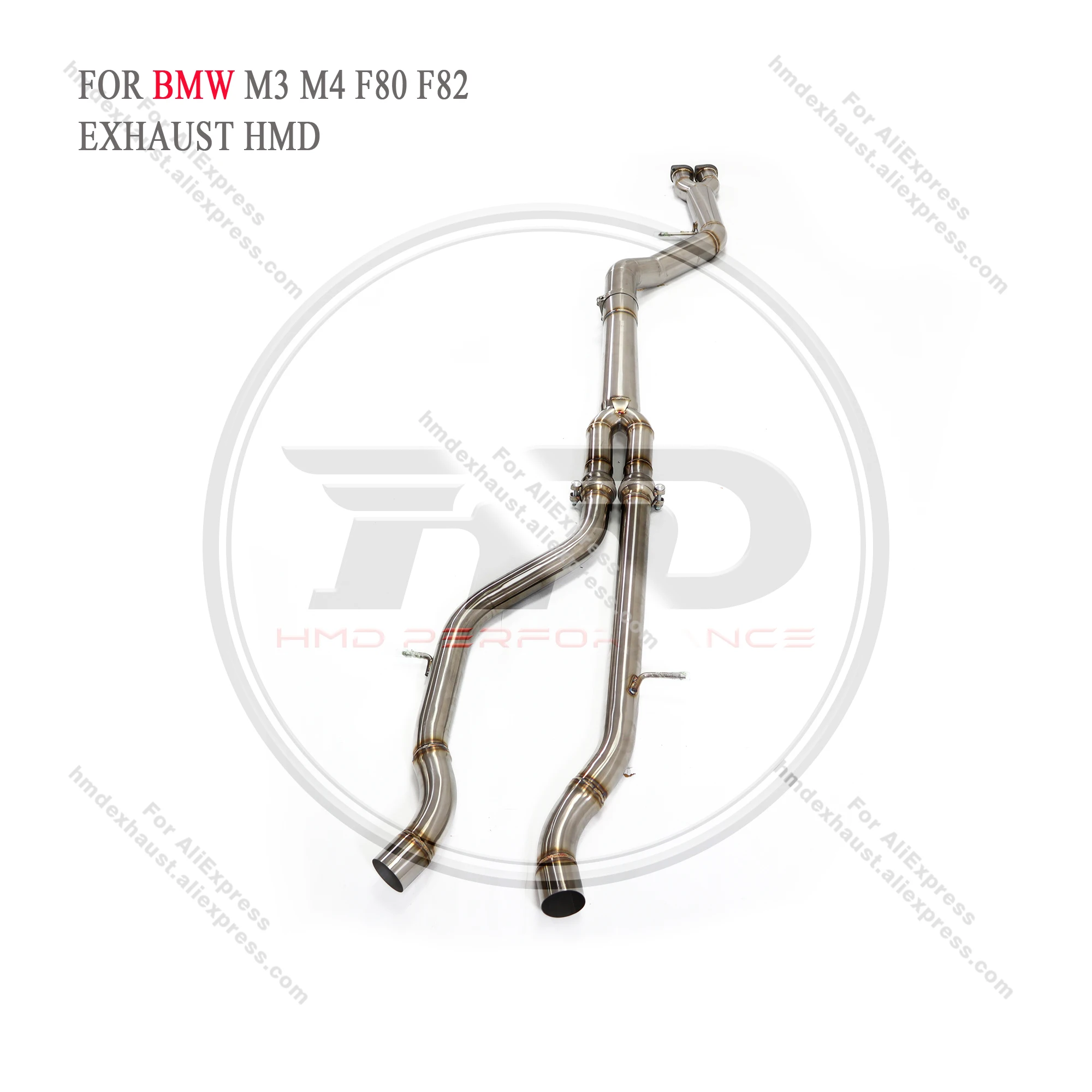 

HMD Stainless Steel Exhaust System for BMW M3 M4 F80 F82 F83 Equal Length Middle Pipe With Resonator