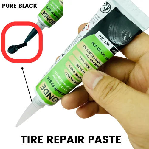 Pasta reparadora de neumáticos para arañazos de automóviles y bicicletas, pegamento negro Flexible resistente a altas temperaturas, sellador de goma resistente al desgaste de secado rápido, 55G