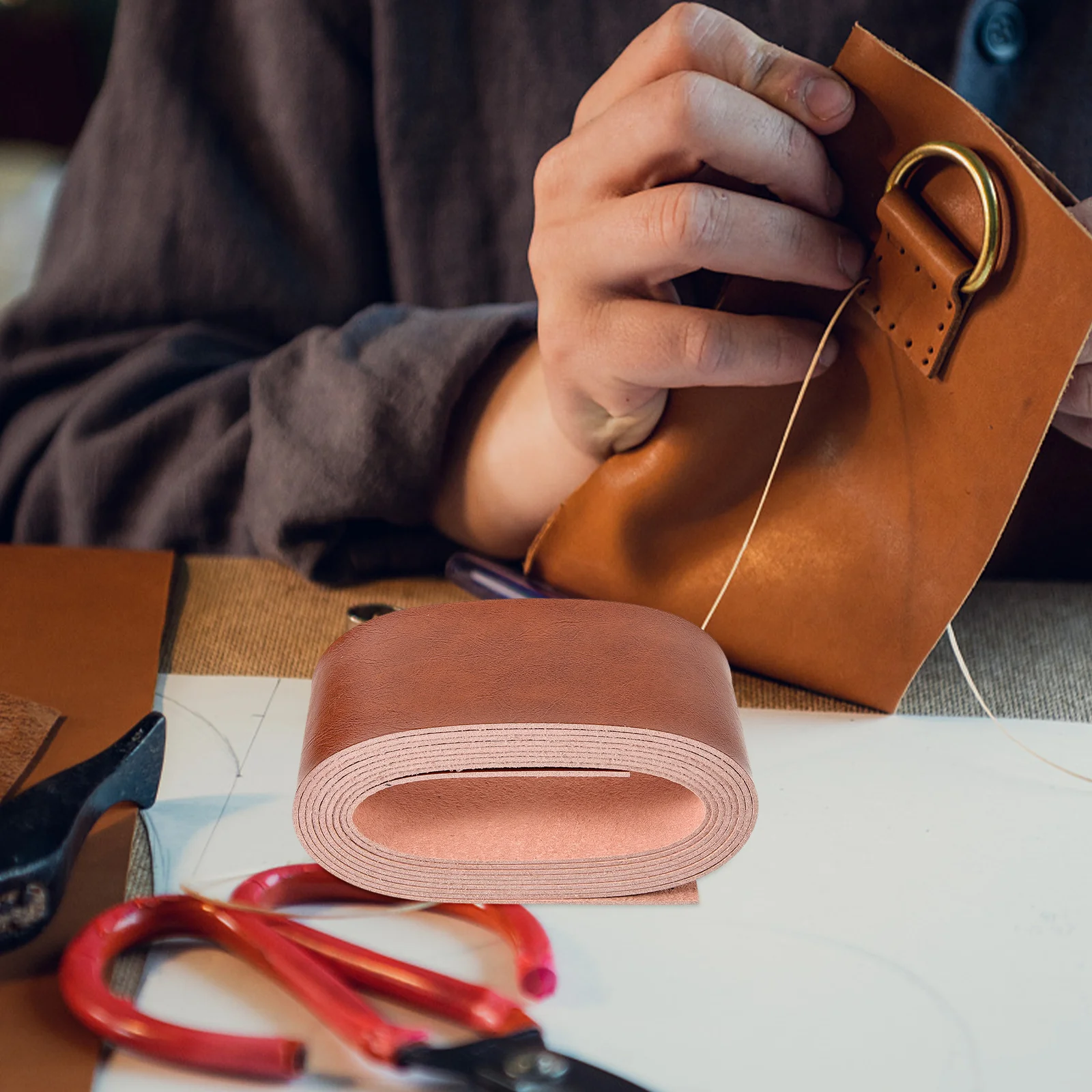 

DIY Strap for Watchband Bag Collar Full Grain Webbing Semi-finished Handbag Accessories Durable Material Easy