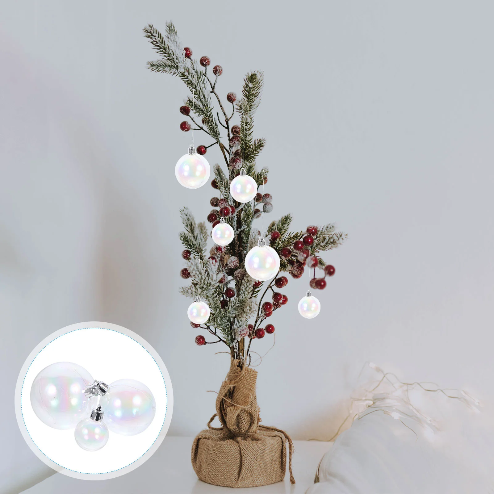 24 Pcs Ornaments Lob Christmas Balls Xmas Decorations Tree Pendant The Pet Hanging