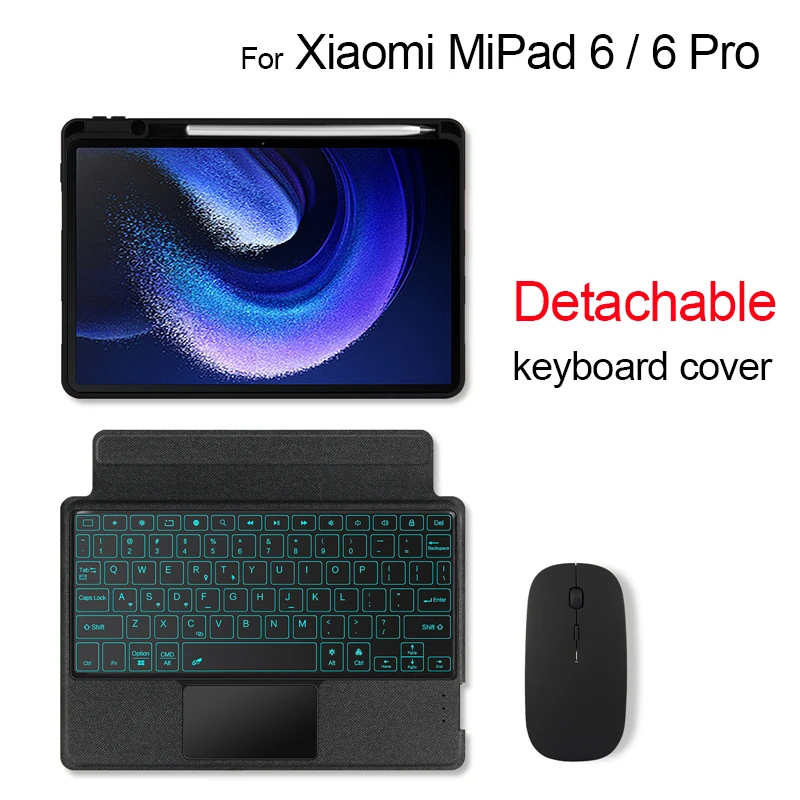 

Removable Keyboard Case For XiaoMi Pad 6 11 inch 2023 Mi Pad 6 mipad 6 Pro Tablet Portuguese Russian Arabic Spanish German AZERT