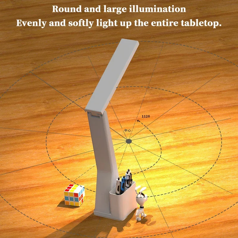 LED Desk Lamp USB Dimmable Touch with Calendar Temperature Clock Night Light Foldable Table Lamp for Study Reading Lamp Led lamp