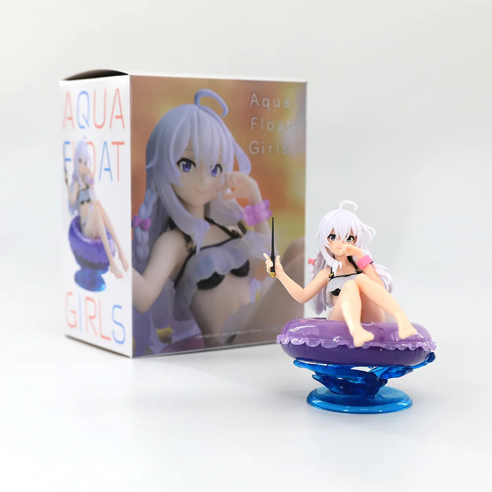 10cm Wandering Witch The Journey of Elaina Swimming Ring Anime Action Figure Toys Doll Collection Christmas Gift