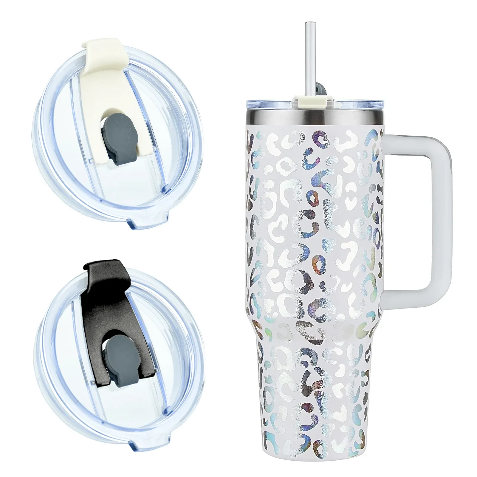 

Replacement Lid Compatible with Adventure Quencher Travel 40 OZ Clear Spill Proof Tumbler Cover Compatible with Oil strainer
