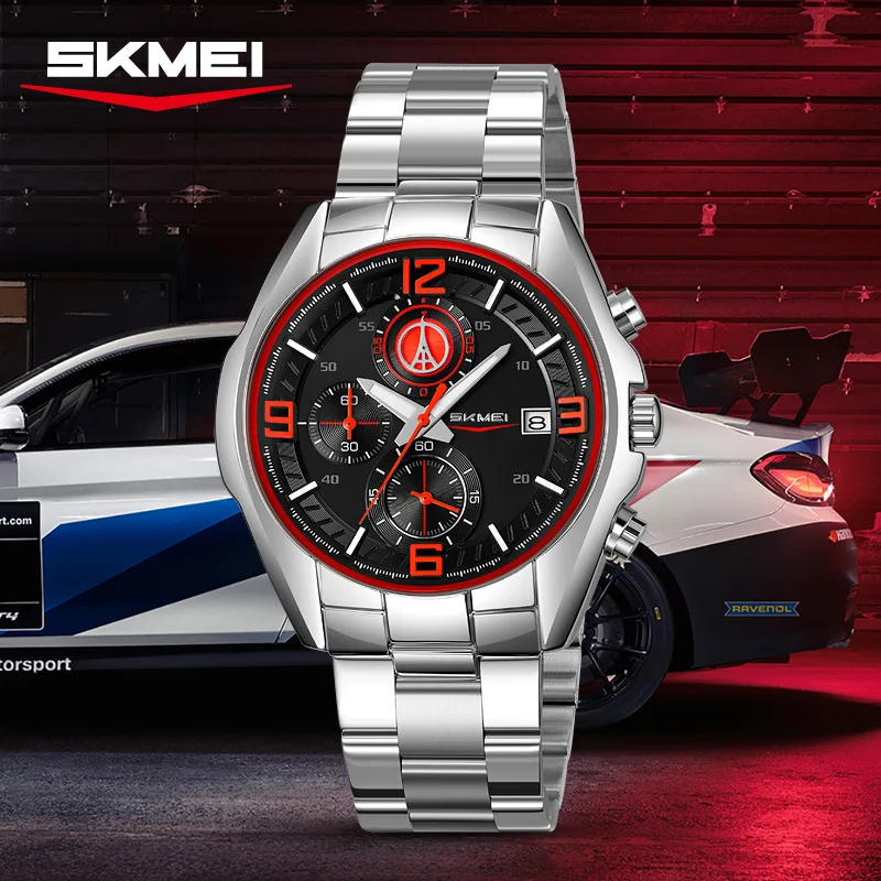 Skmei New Men's Watch Three Eyes and Six Needles Multifunction Quartz Watch Fashion Men's Watch Watch