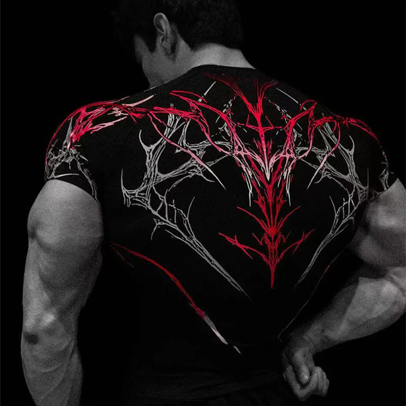 2026 New Men's Gym Compression Shirt Quick Dry Muscle Training Tee High Stretch Athletic Top for Men Summer GYM T-shirt Men's