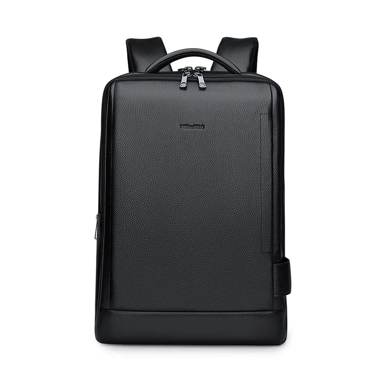 Genuine leather high-capacity backpack, casual and fashionable laptop bag, multifunctional commuting travel bag