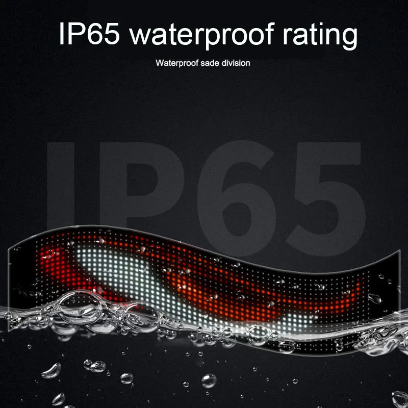 2 piece dynamic LED film car window with demonic eyes  IP65 grade display screen  flexible soft screen  Bluetooth APP
