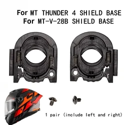 2Pcs Helmet Visor Shield Base Professional Easy to Install Replacement with Screws for MT Thunder 4 Mt-v-28B Visor Len Base