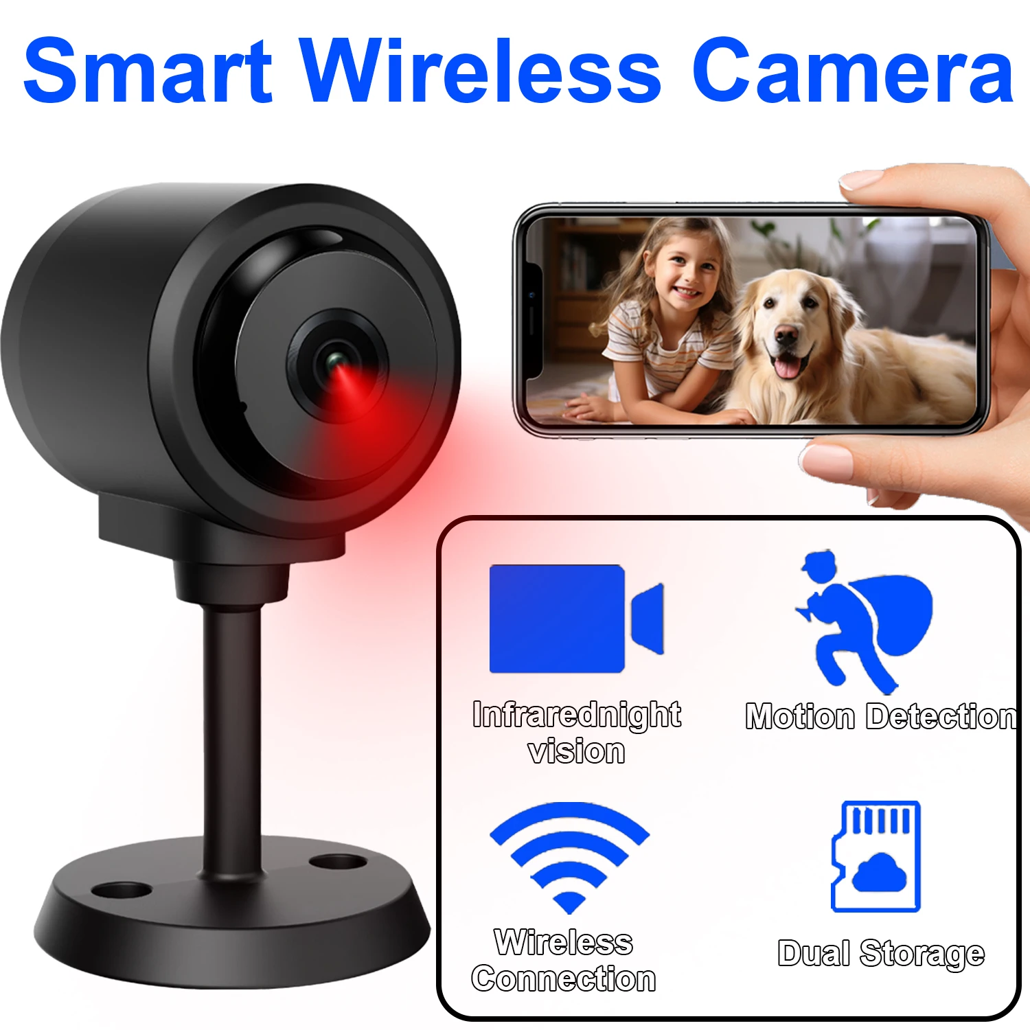 

NEW For Android 4K Mini Camera Wifi Wide Angle Remote Monitoring Baby pet Portable Mobile Detection Home camera Security Camera