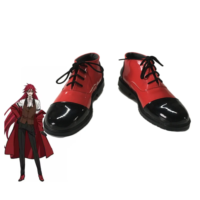 

Сапоги для взрослых Grell Sutcliff, обувь для косплея на заказ, обувь для косплея любого размера, вечерние сапоги в стиле аниме