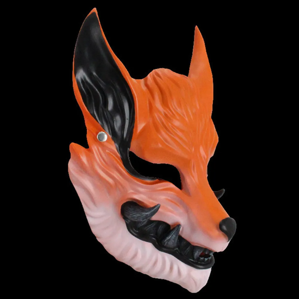 Resin Fox Cosplay Mask, Halloween Party, Game Theme, Japanese Anime Costume