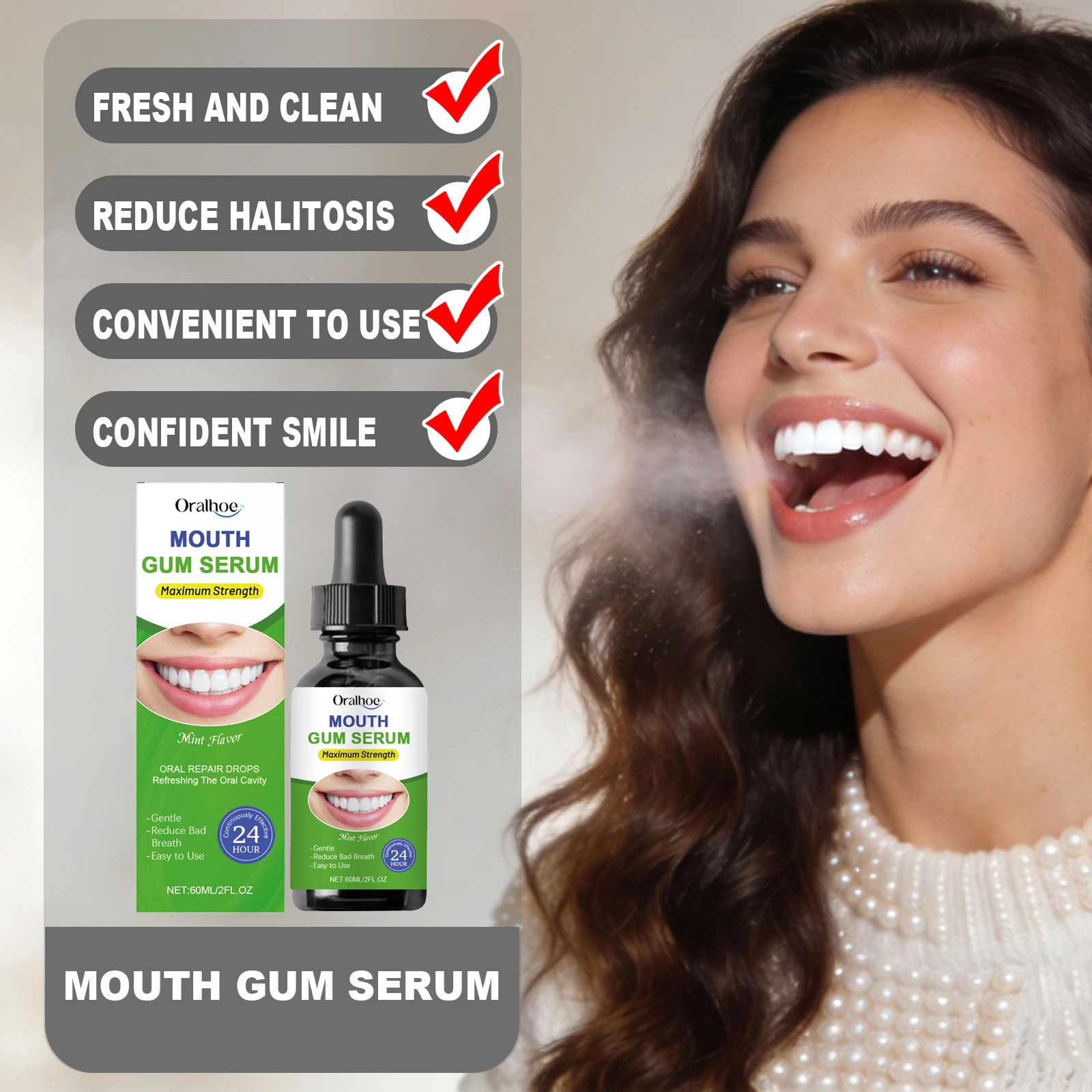 Breath Refresher Oral Drop Remove Bad Breath Refreshing Gums Odor Oral Cleaning Care Portable Mouth Freshener Mouthwash Essence