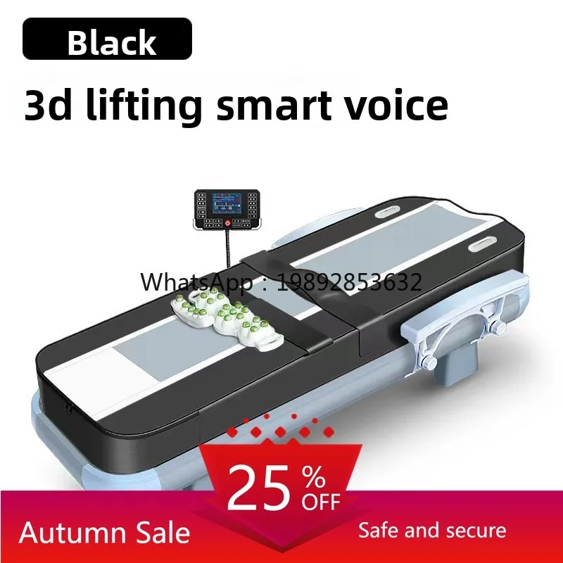 

LYY Electric Massage Bed Jade Automatic Lifting Top Fit Back Warm Jade Heating Therapy Massage Bed
